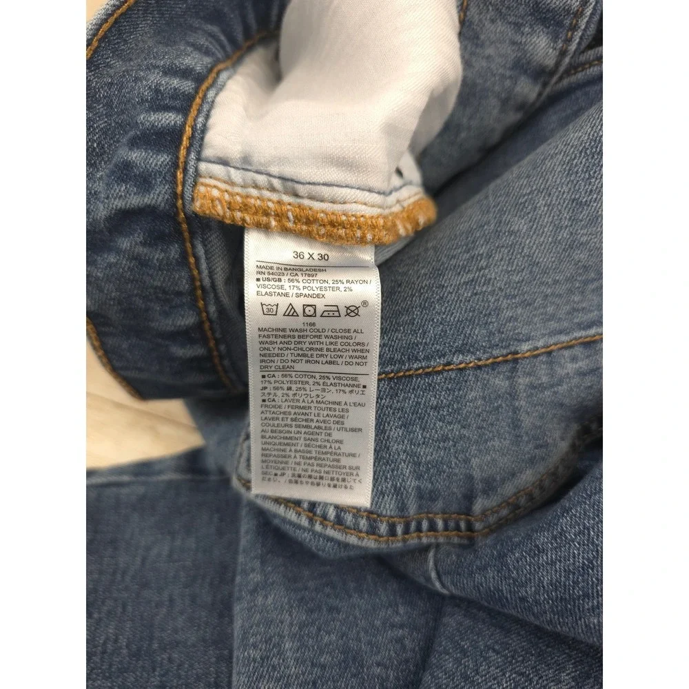 Banana Republic Travel Jean Athletic Fit Medium Wash Denim Jeans Mens 36x30